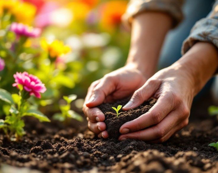 Hands Plant Seeds Where Hope Takes Root
